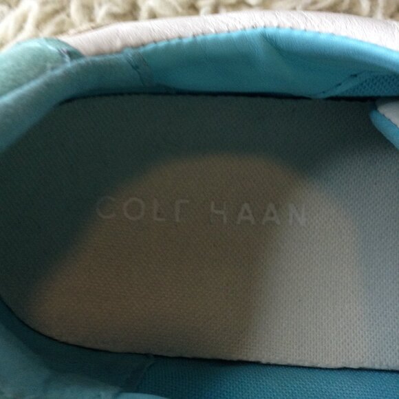 Cole Haan Grand Crosscourt Sneakers, Leather and Suede, Pink, Teal, "8", Stylish - Picture 4 of 4
